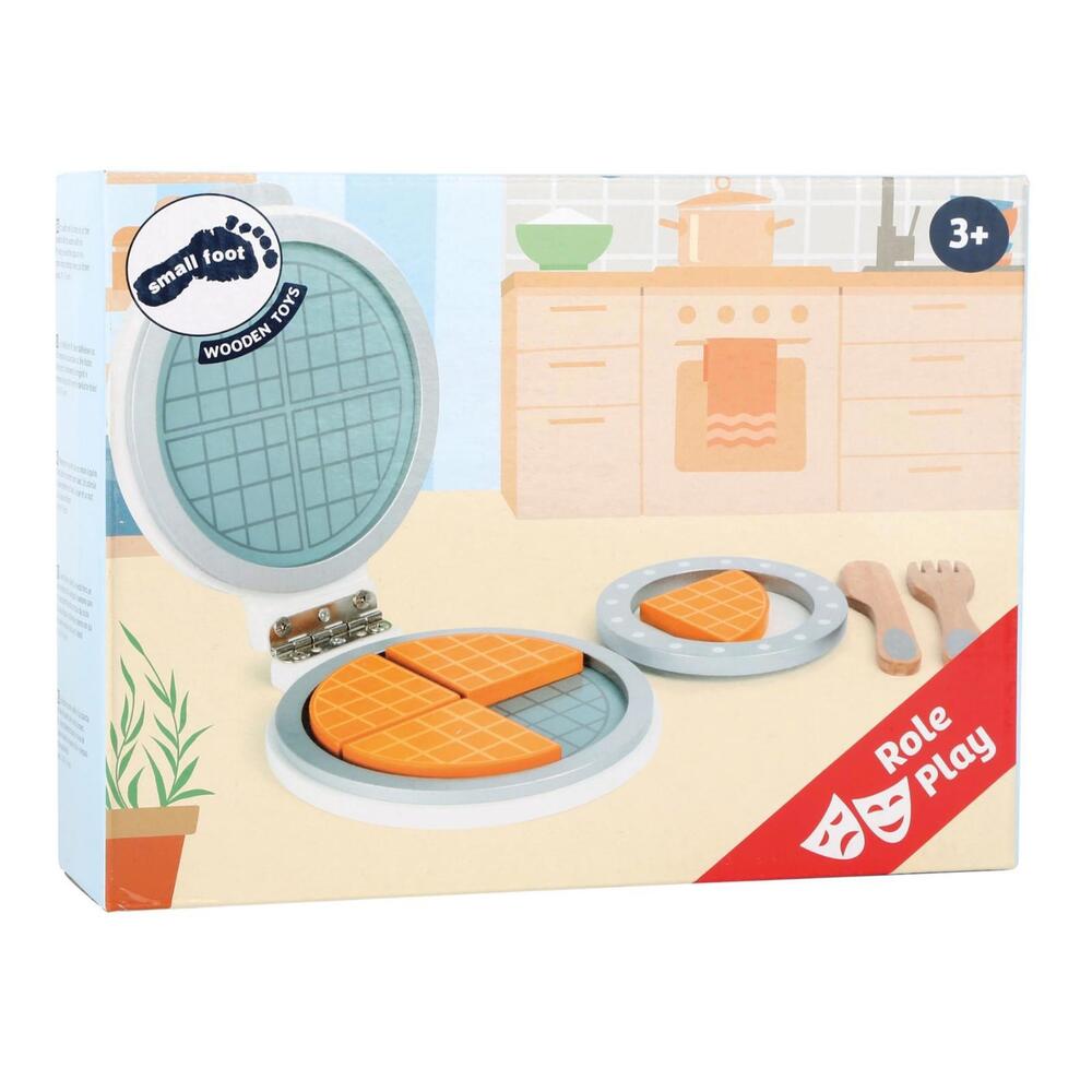 Small Foot Wooden Waffle Iron Toy For Play‎ Kitchen Pretend Play Ages 3+ - Picture 4 of 4